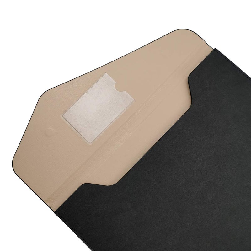 Enyuwlcm PU Leather A4 File Folder Document Holder Waterproof Portfolio Envelope Folder Case with Invisible Magnetic Closure Black - Image 5